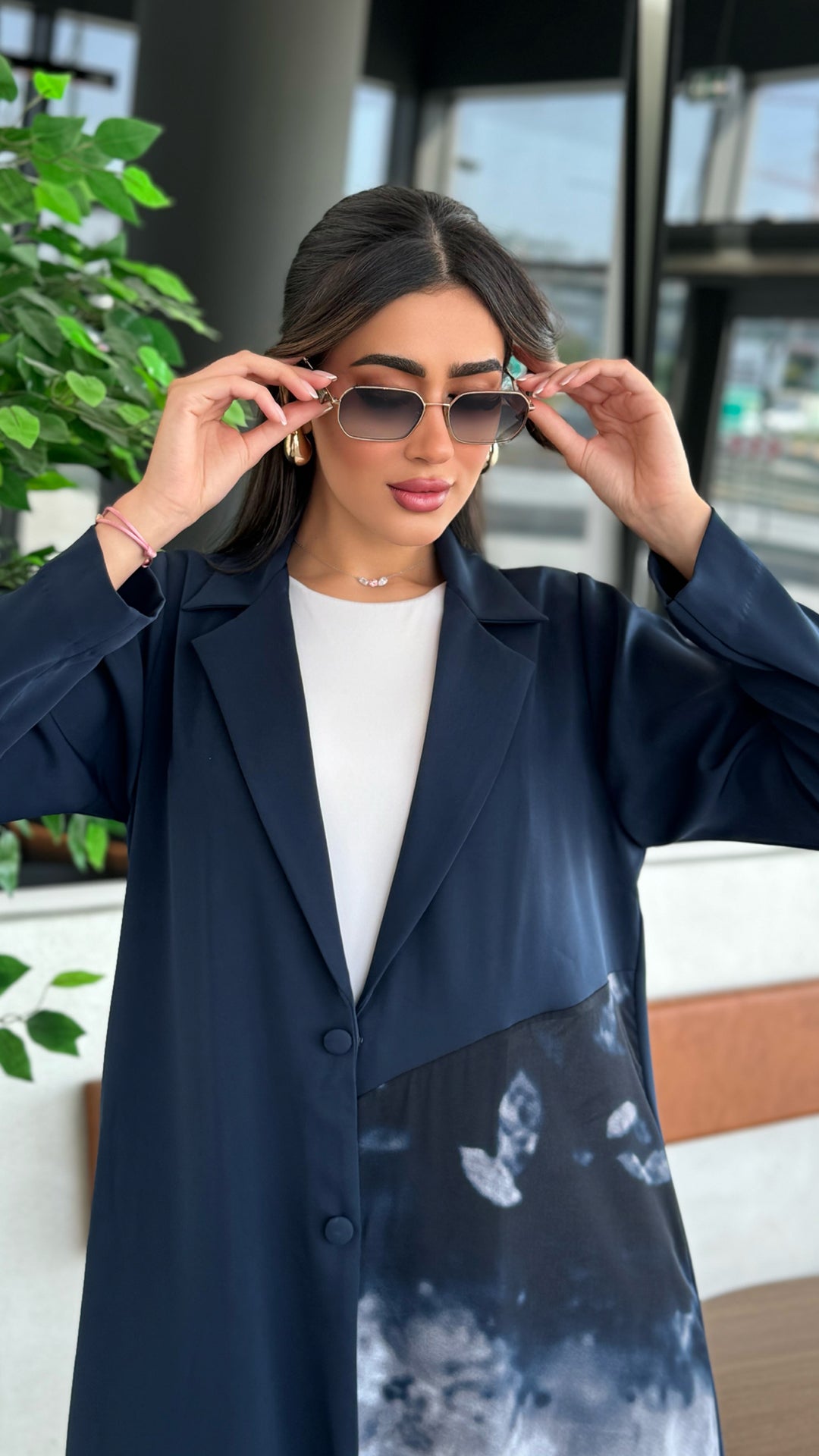 Dalal Navy Blue Abaya
