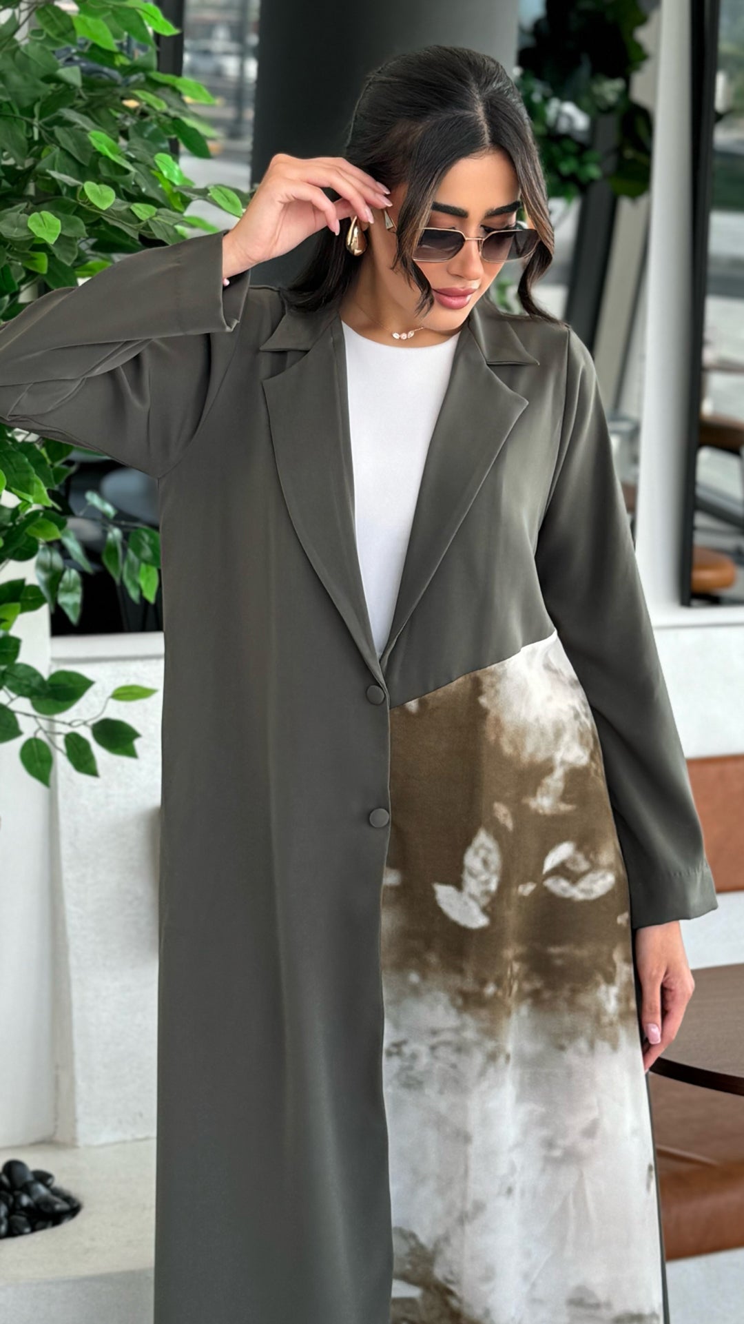 Dalal Olive Green Abaya