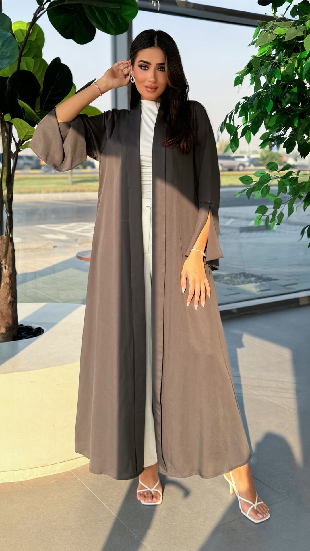 Maya Dark Grey Abaya