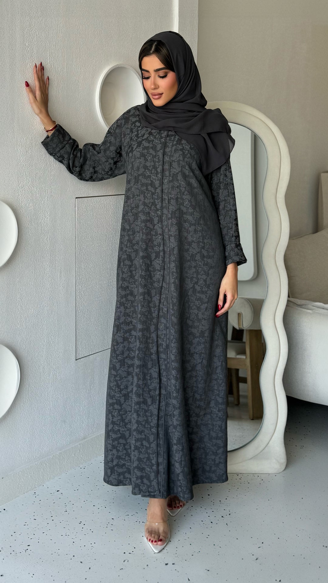 Ghazal Dark Grey Abaya
