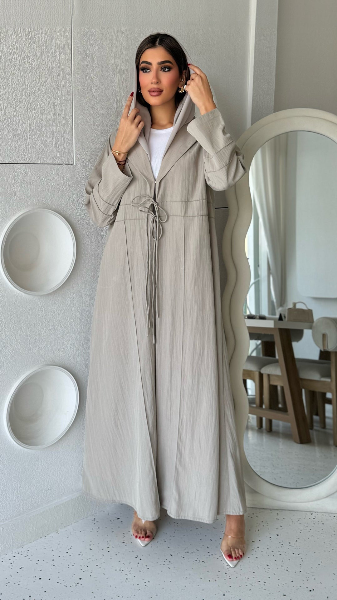 Hoor Greyish Beige Abaya