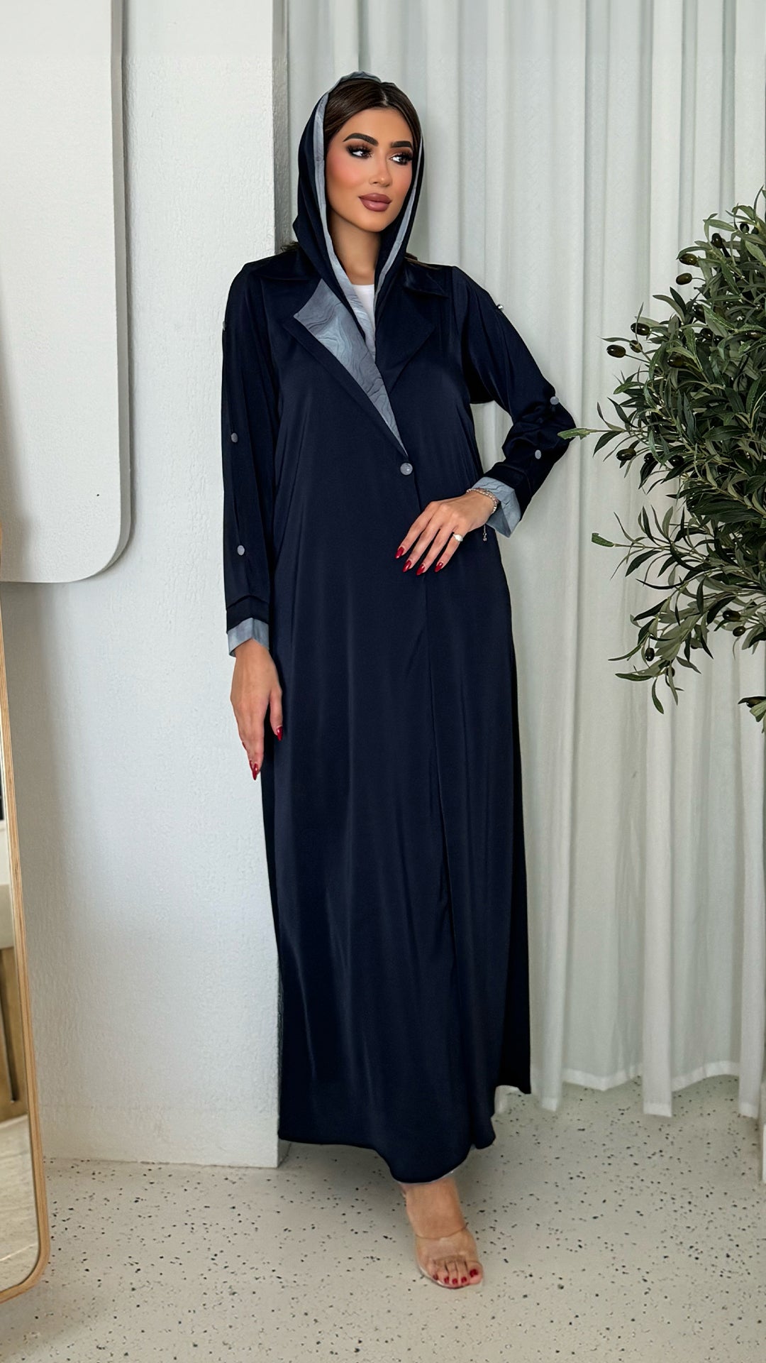 Farah Navy Blue Abaya