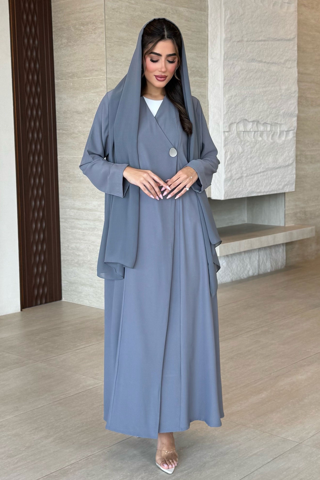 Sher Grey Abaya