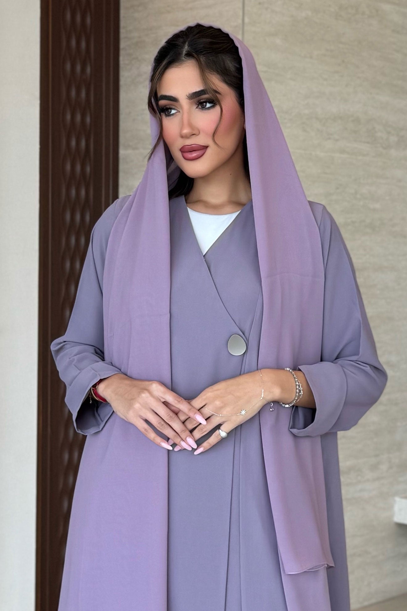 Sher Purple Abaya