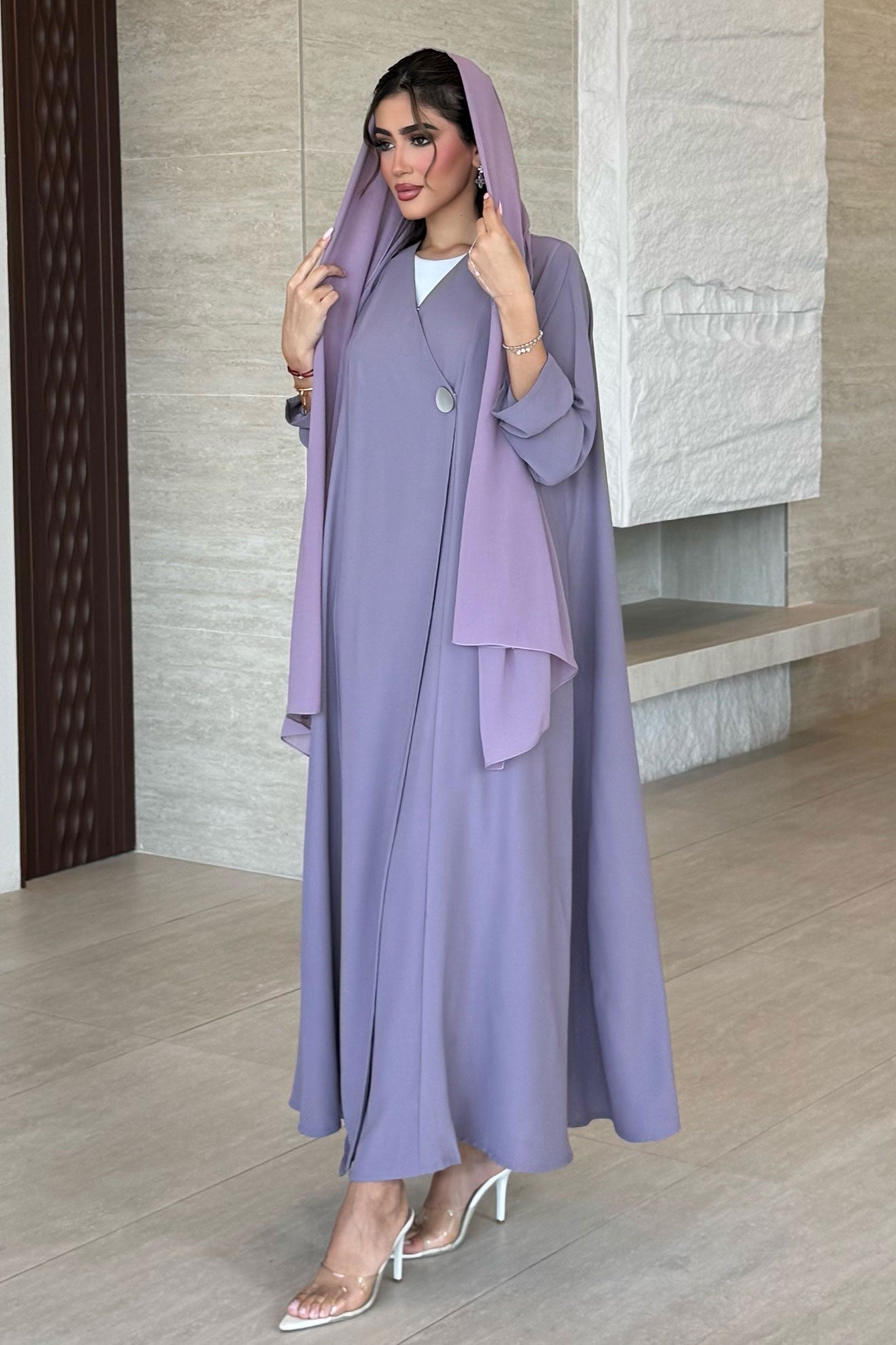 Sher Purple Abaya