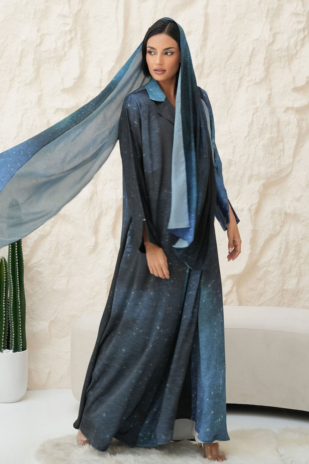 ELOIR Blue Abaya