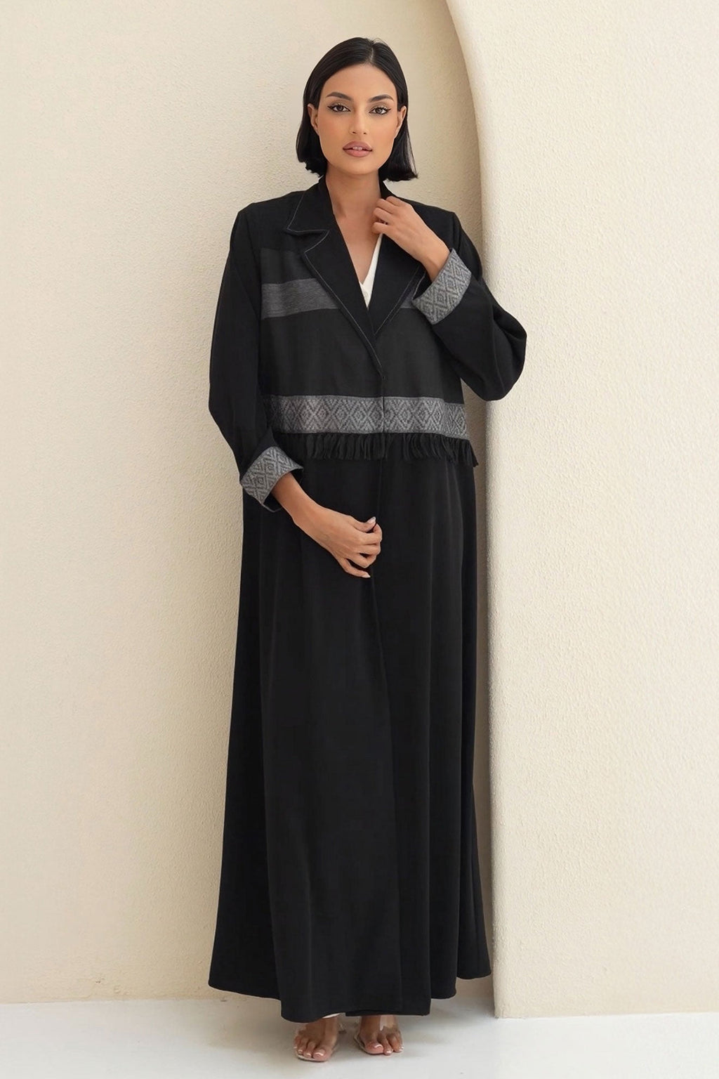 KAVEN Grey Abaya