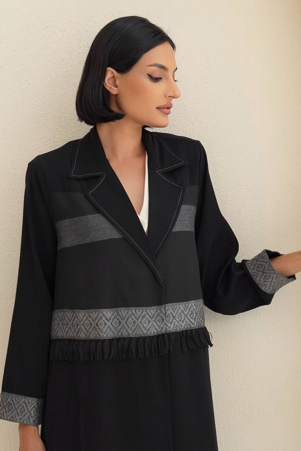 KAVEN Grey Abaya
