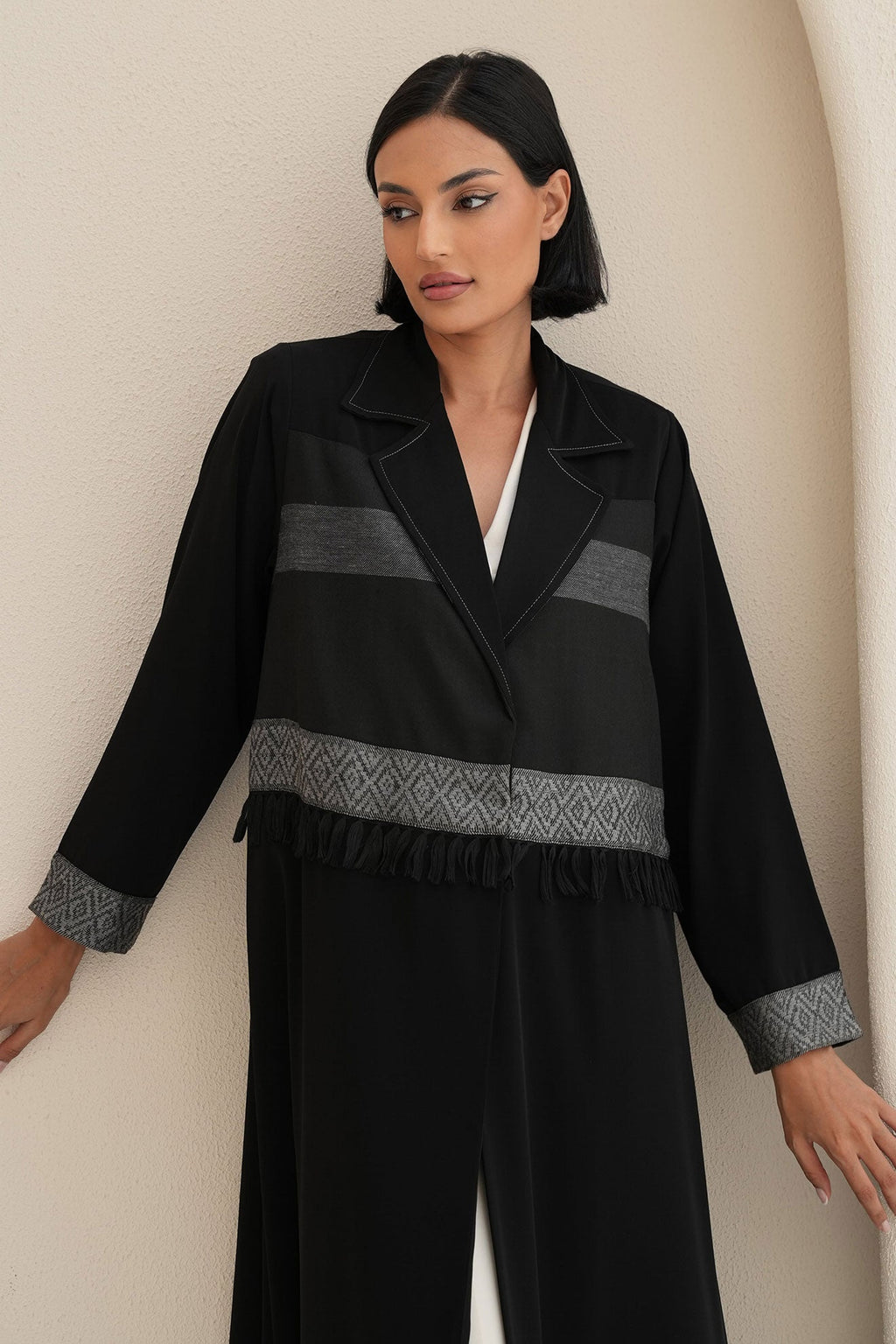 KAVEN Grey Abaya