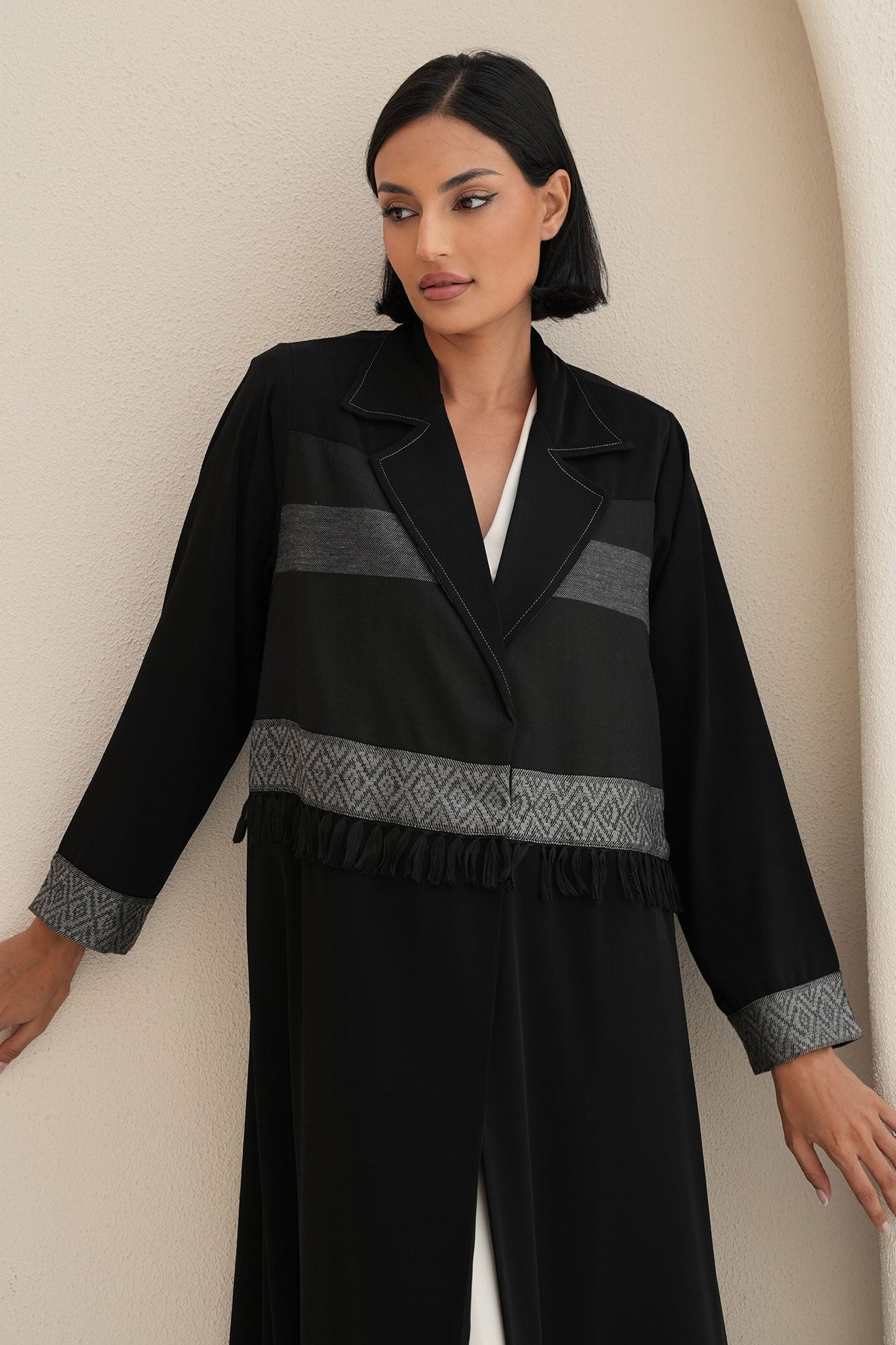 KAVEN Grey Abaya