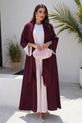 Double Faced Maroon Abaya
