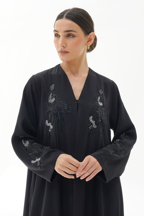Alaya Black Handwork Japanese Abaya
