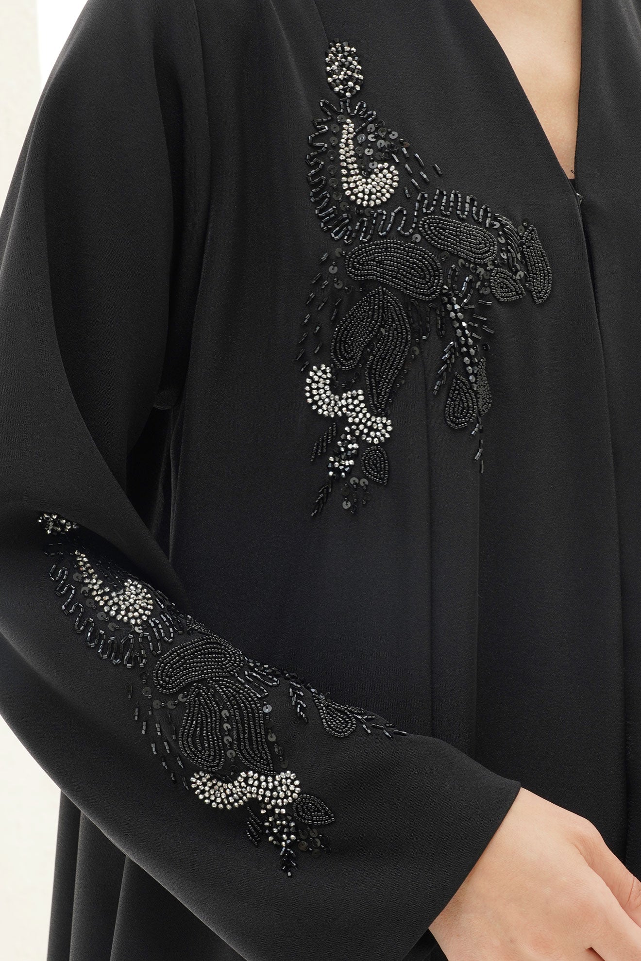 Alaya Black Handwork Japanese Abaya