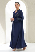 Alaya Navy Blue Handwork Japanese Abaya