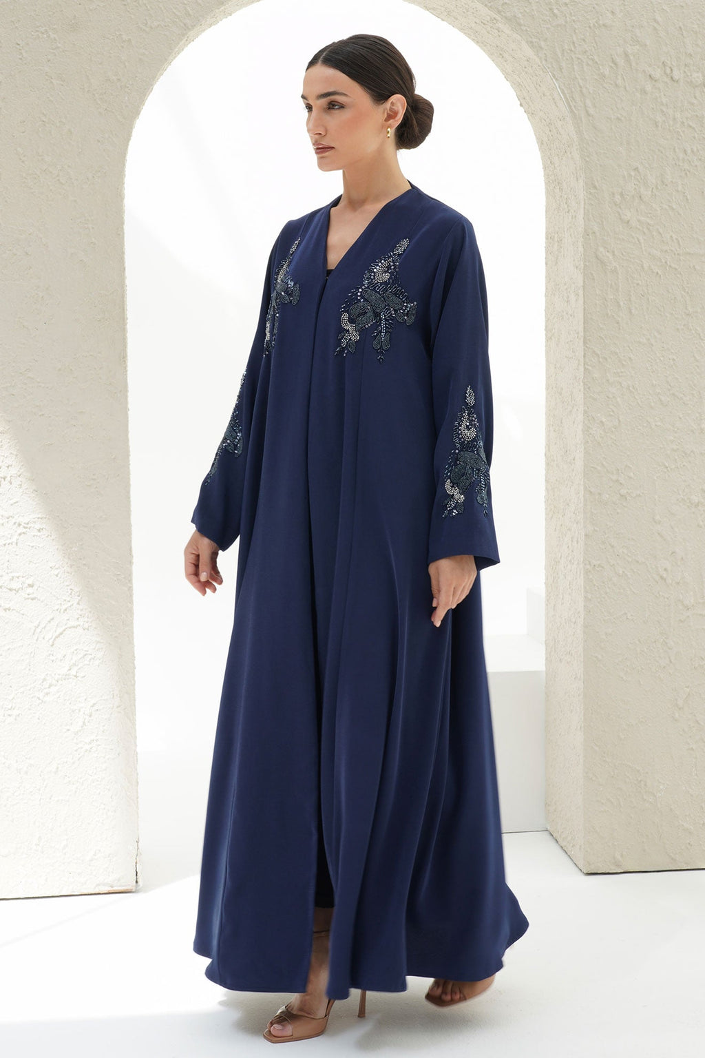 Alaya Navy Blue Handwork Japanese Abaya