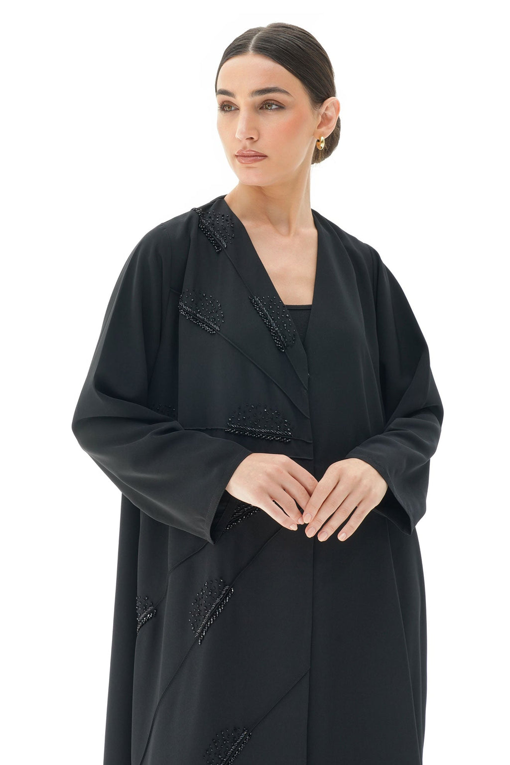 Belle Black Ombre Japanese Handwork Abaya