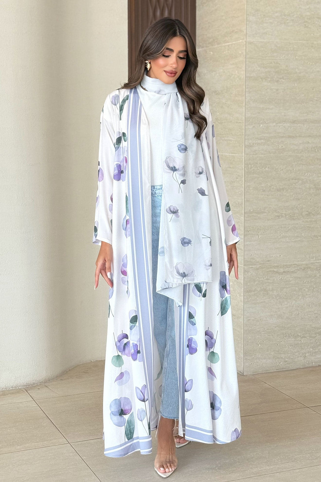 Luna White Abaya
