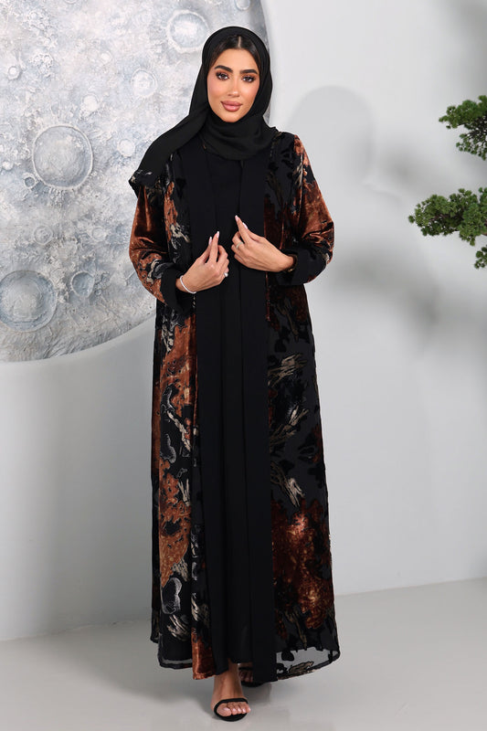 Nia Light Brown Abaya