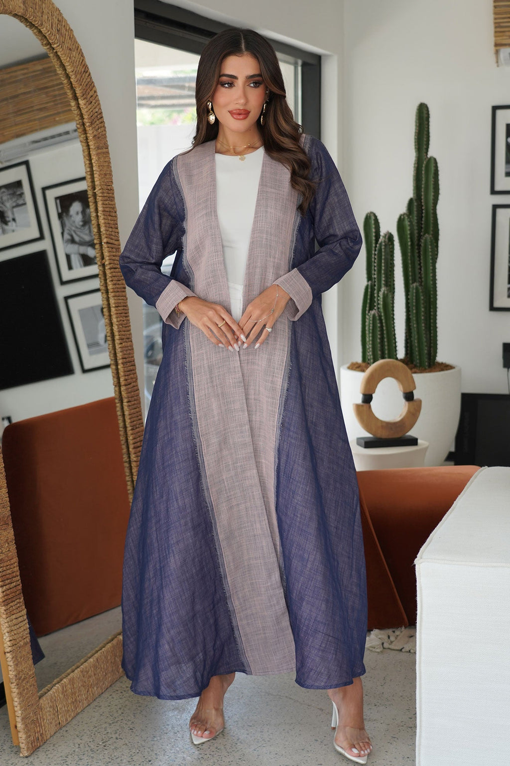 Nova Blue Light Purple Abaya