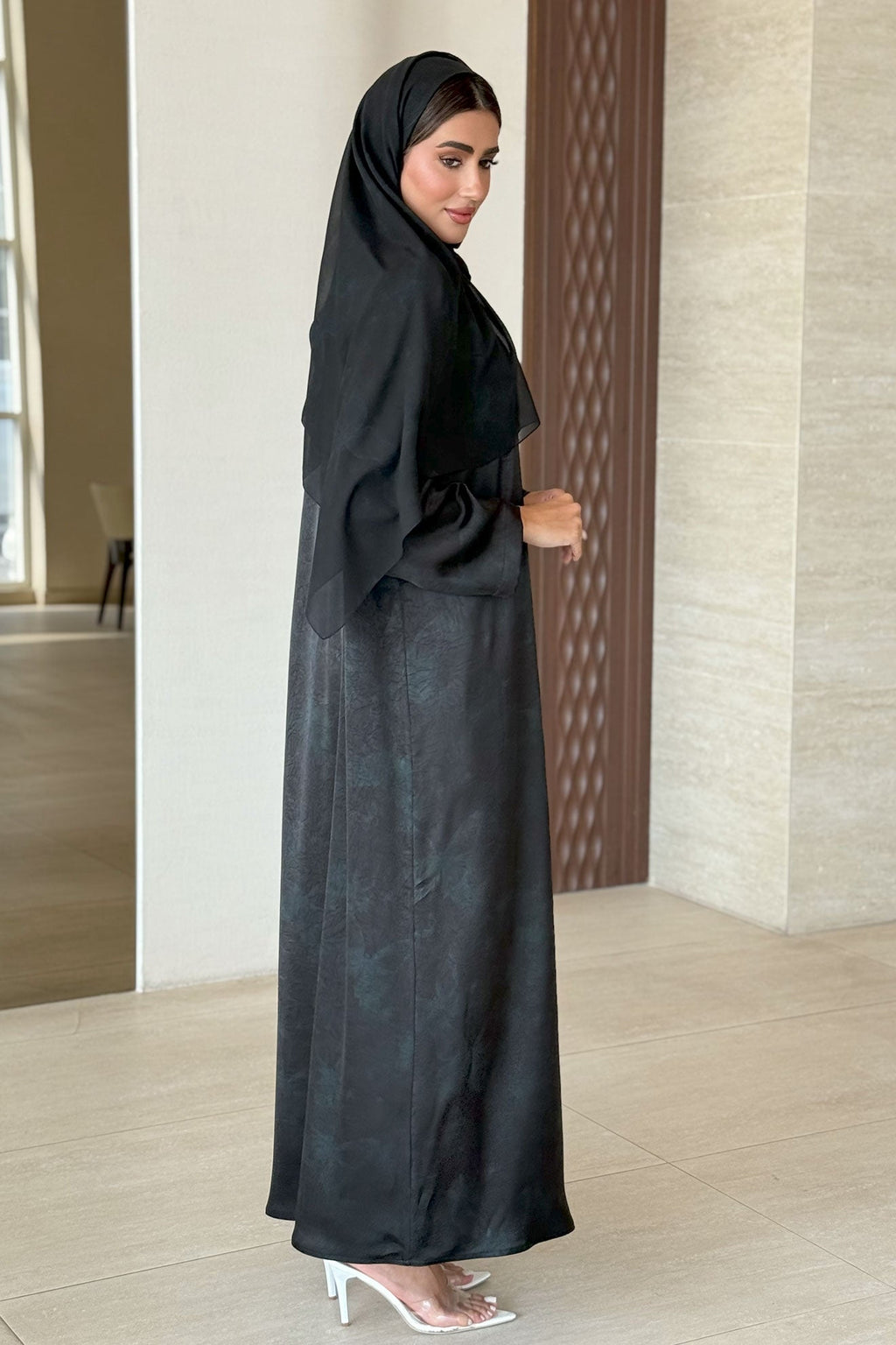 Perla Green Abaya