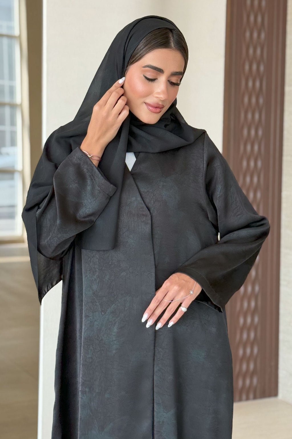 Perla Green Abaya