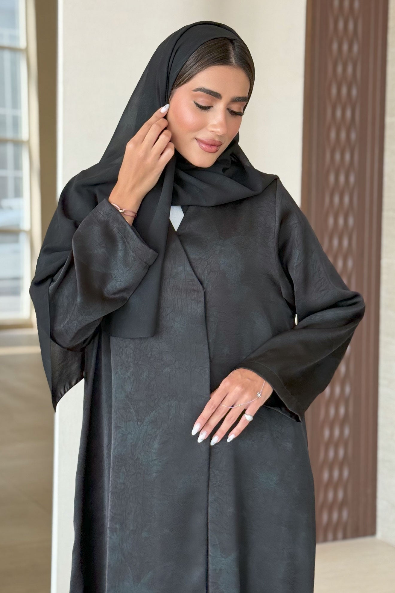 Perla Green Abaya