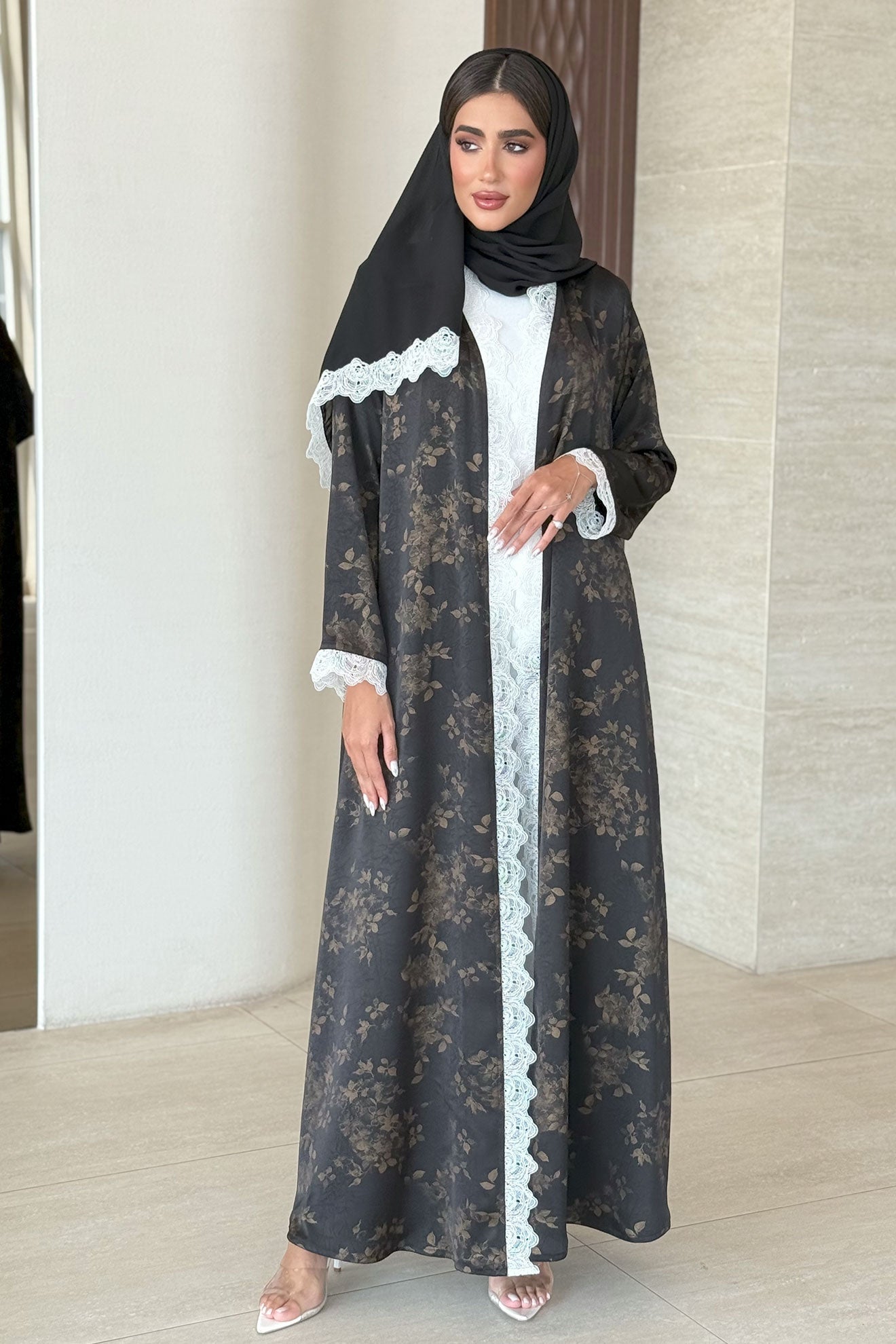 Rosa Brown Abaya