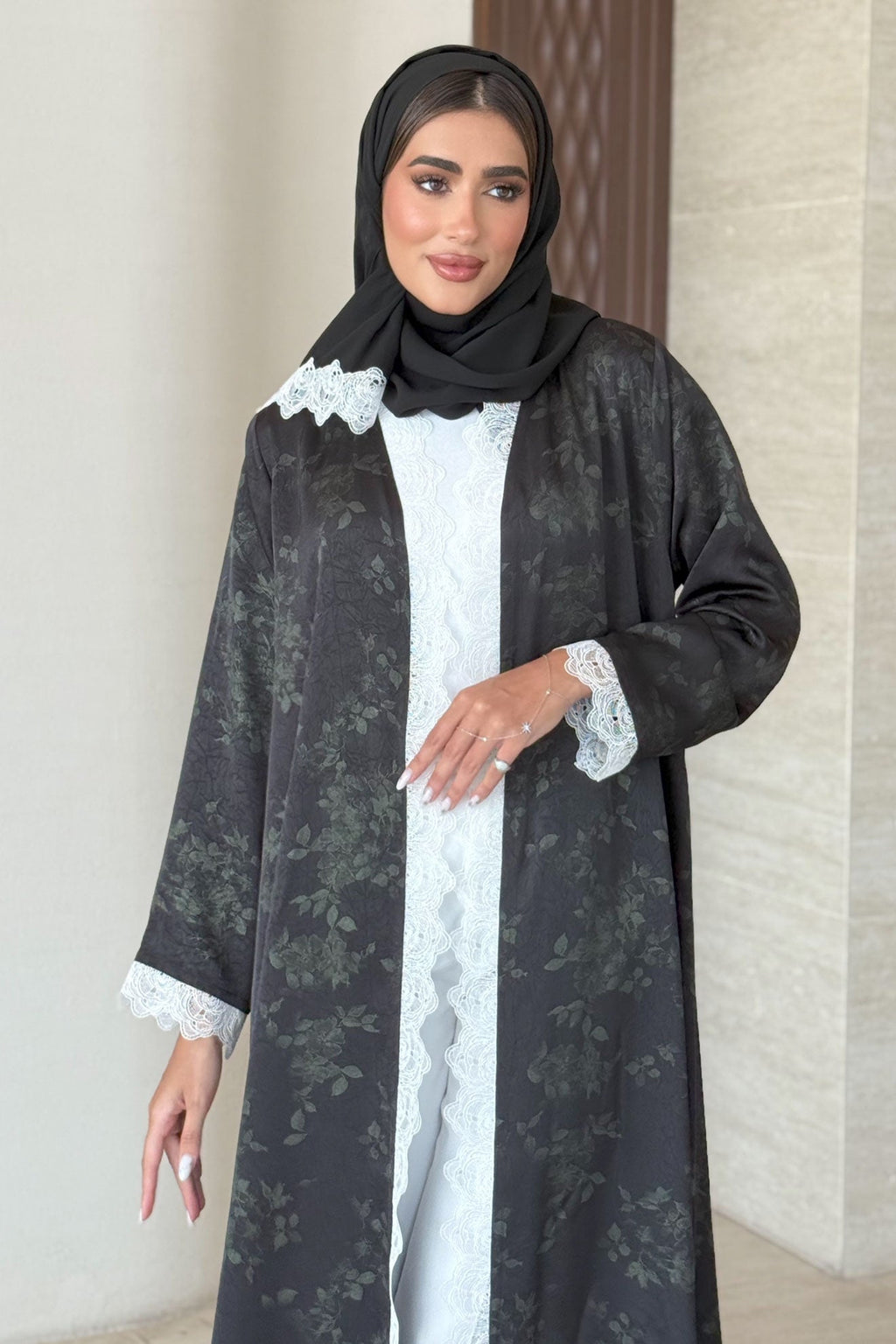 Rosa Green Abaya