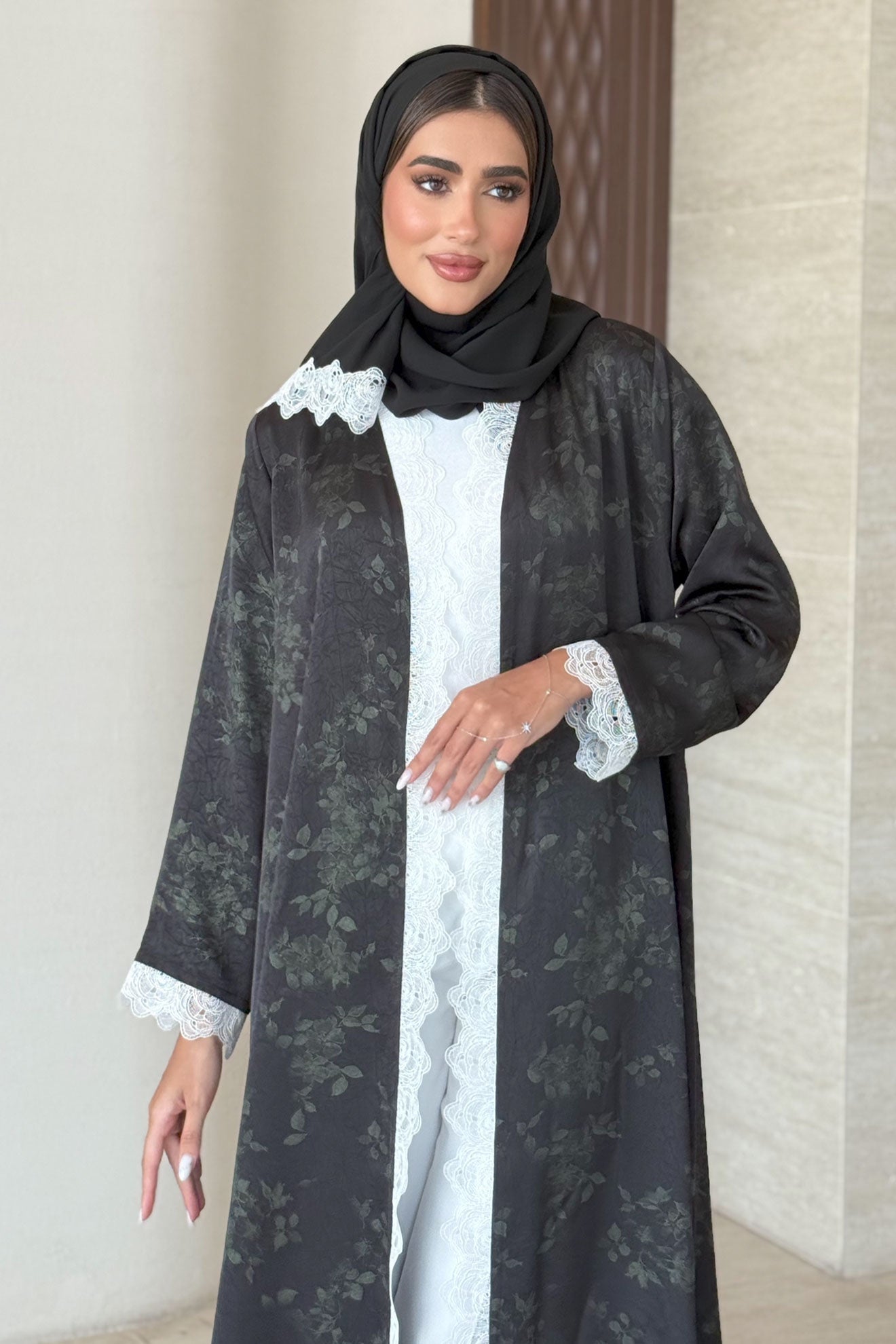 Rosa Green Abaya