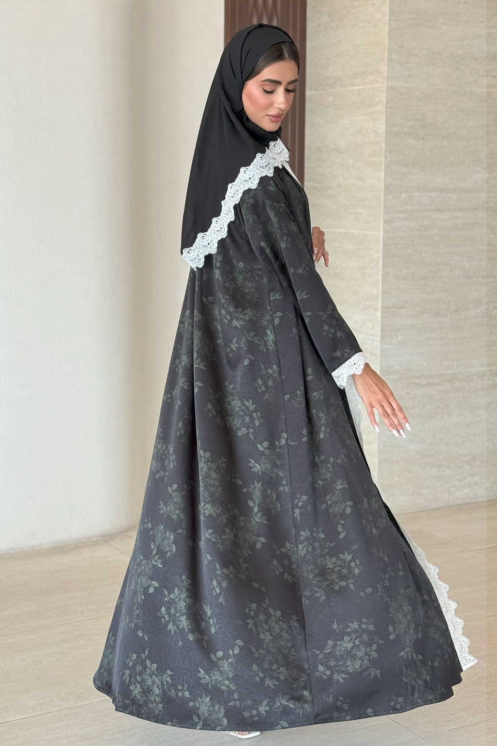 Rosa Green Abaya