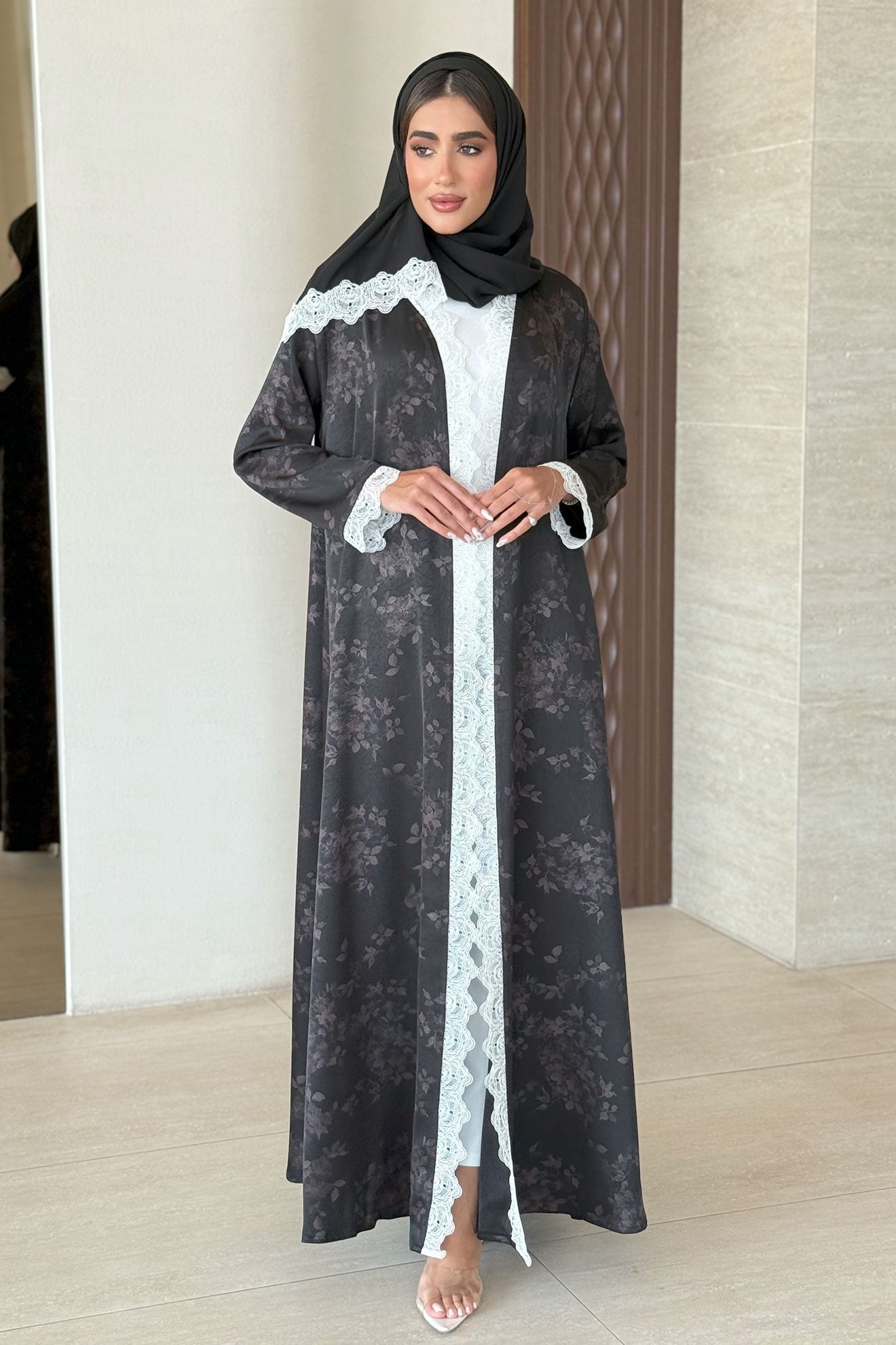 Rosa Purple Abaya