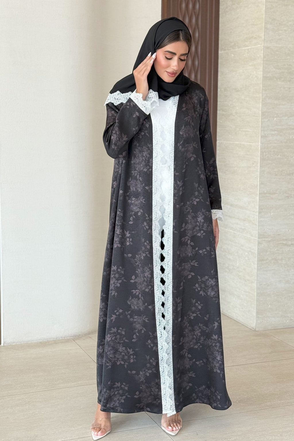 Rosa Purple Abaya