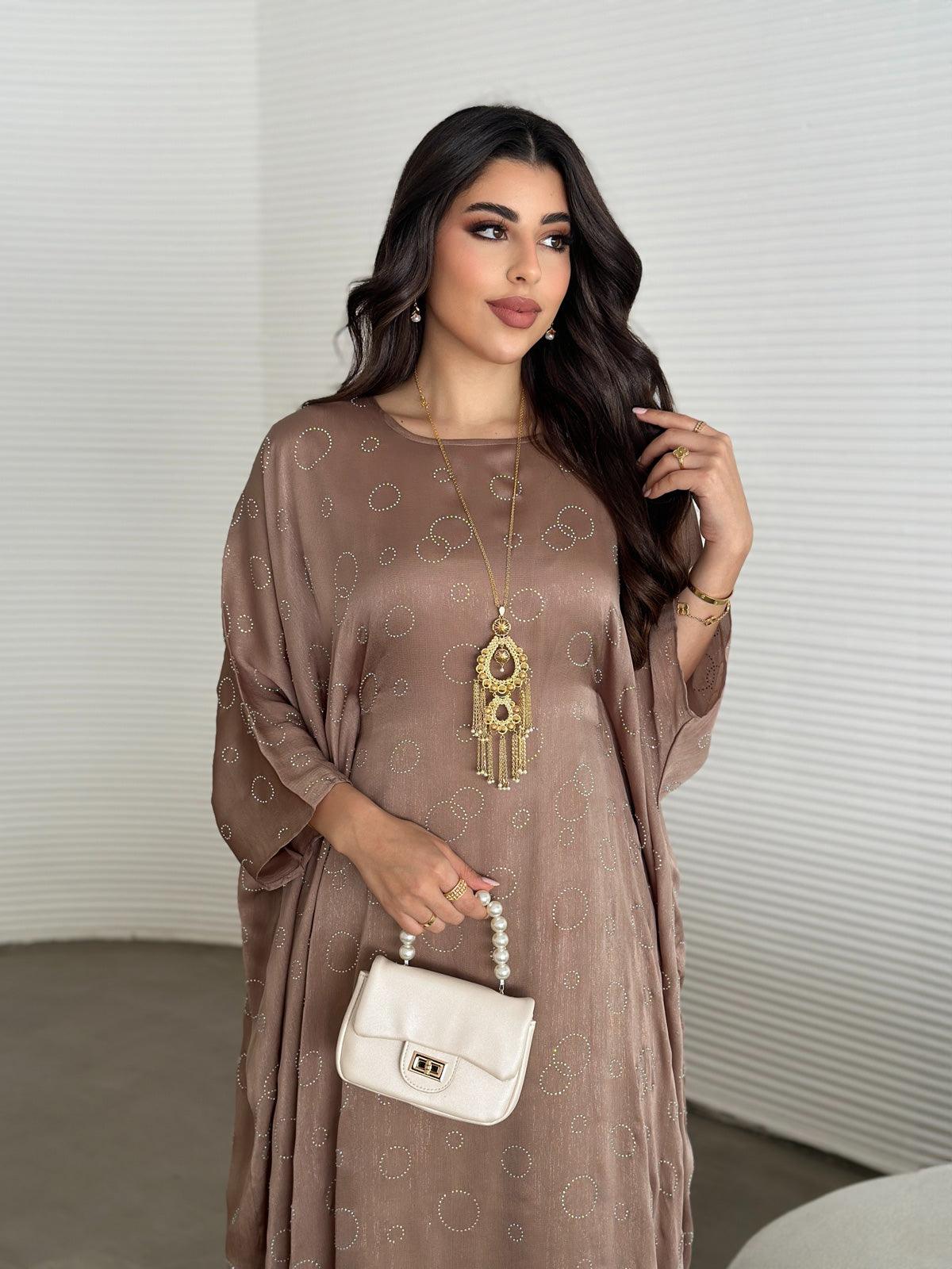 Layla Brown Kaftan Abaya