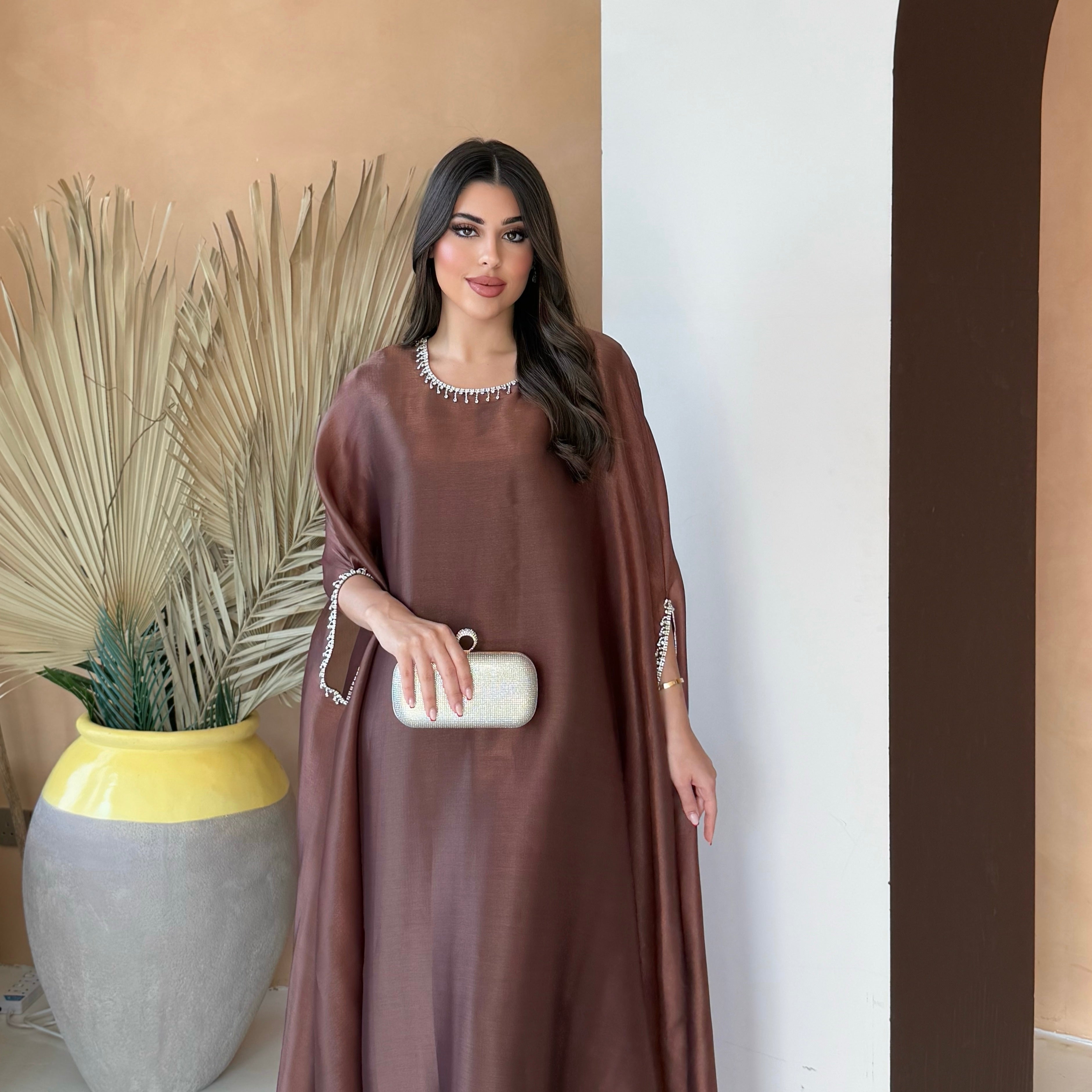 Lulu Organza Light Brown Dress