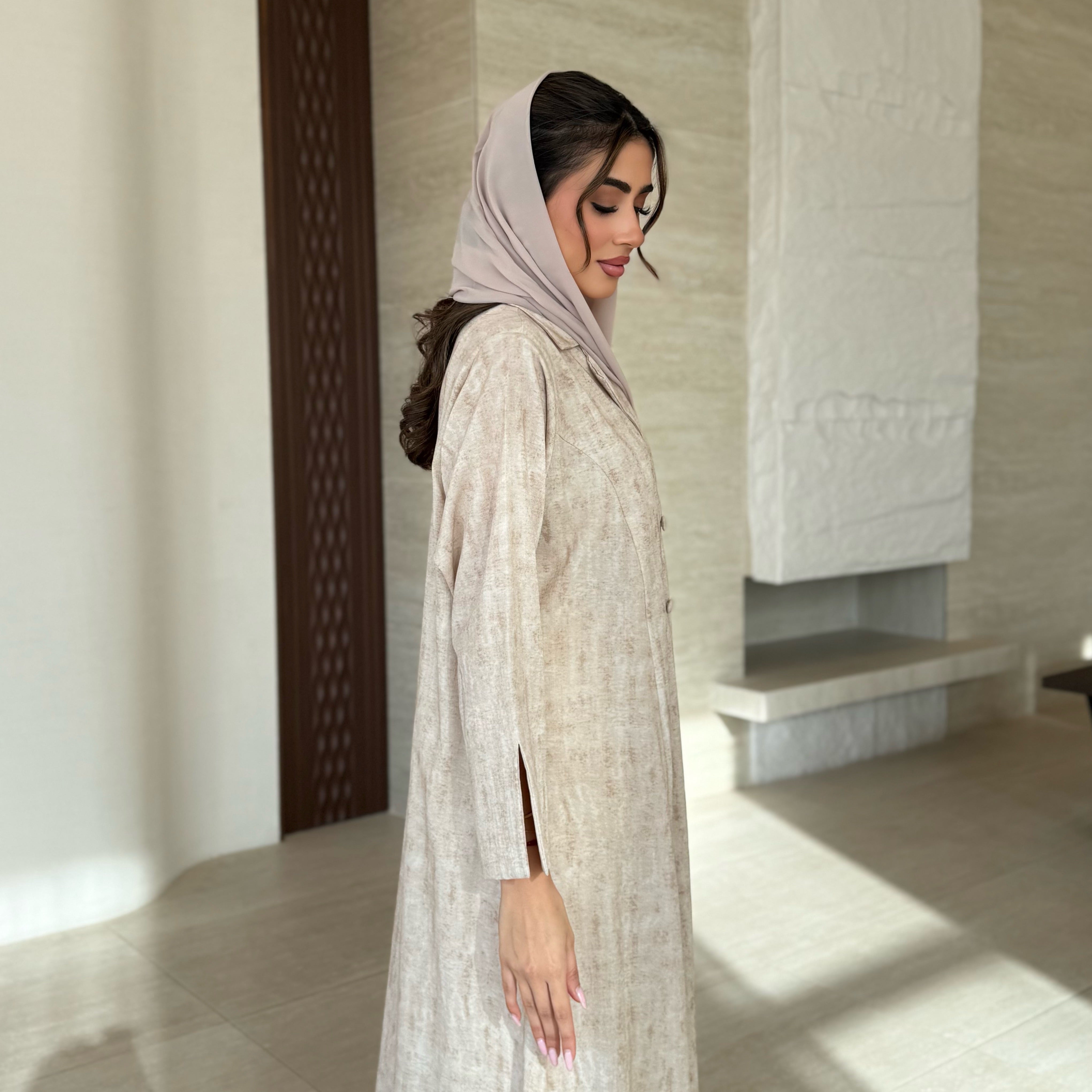 Nawal Beige Abaya 