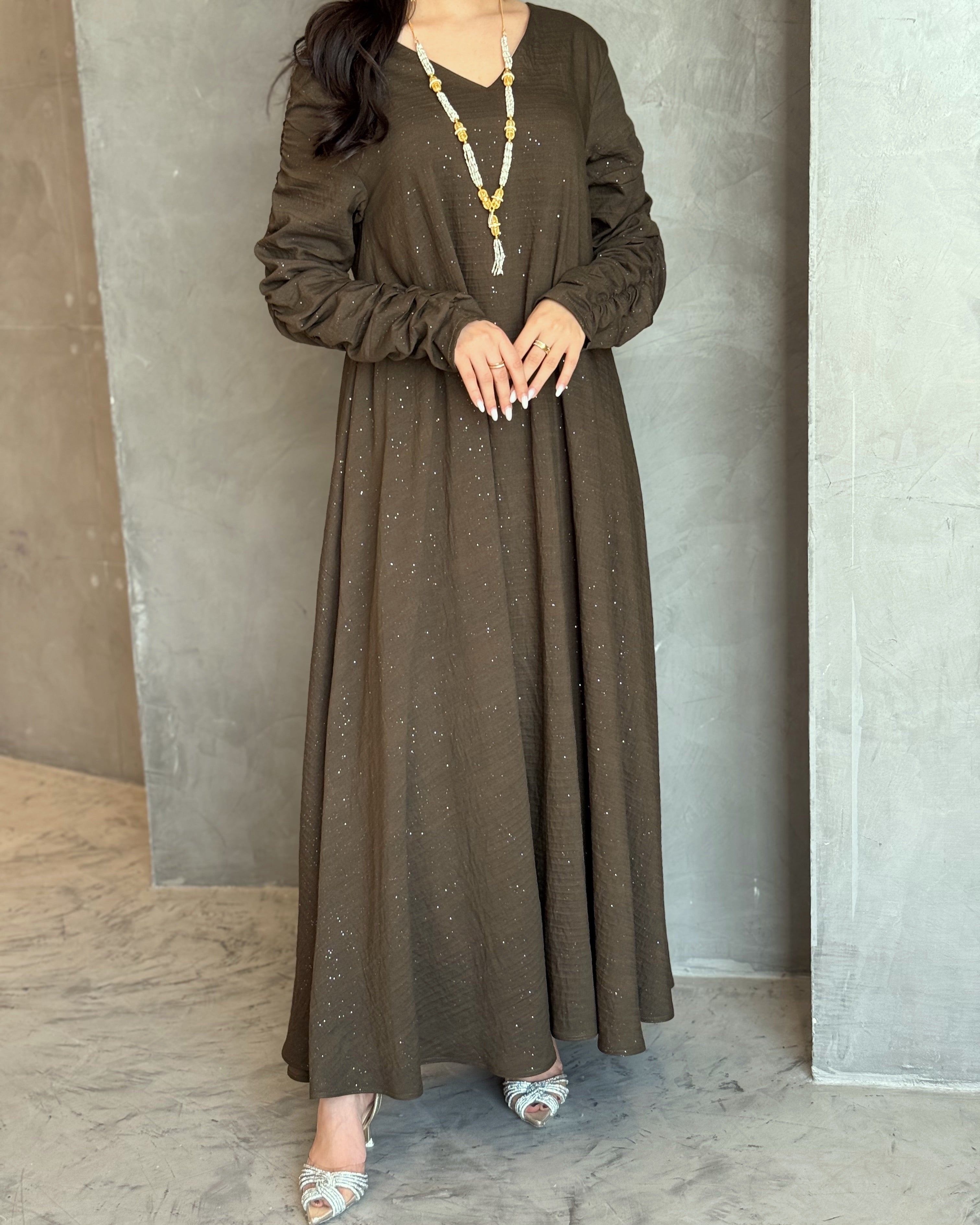 Shine Olive Jalabiya