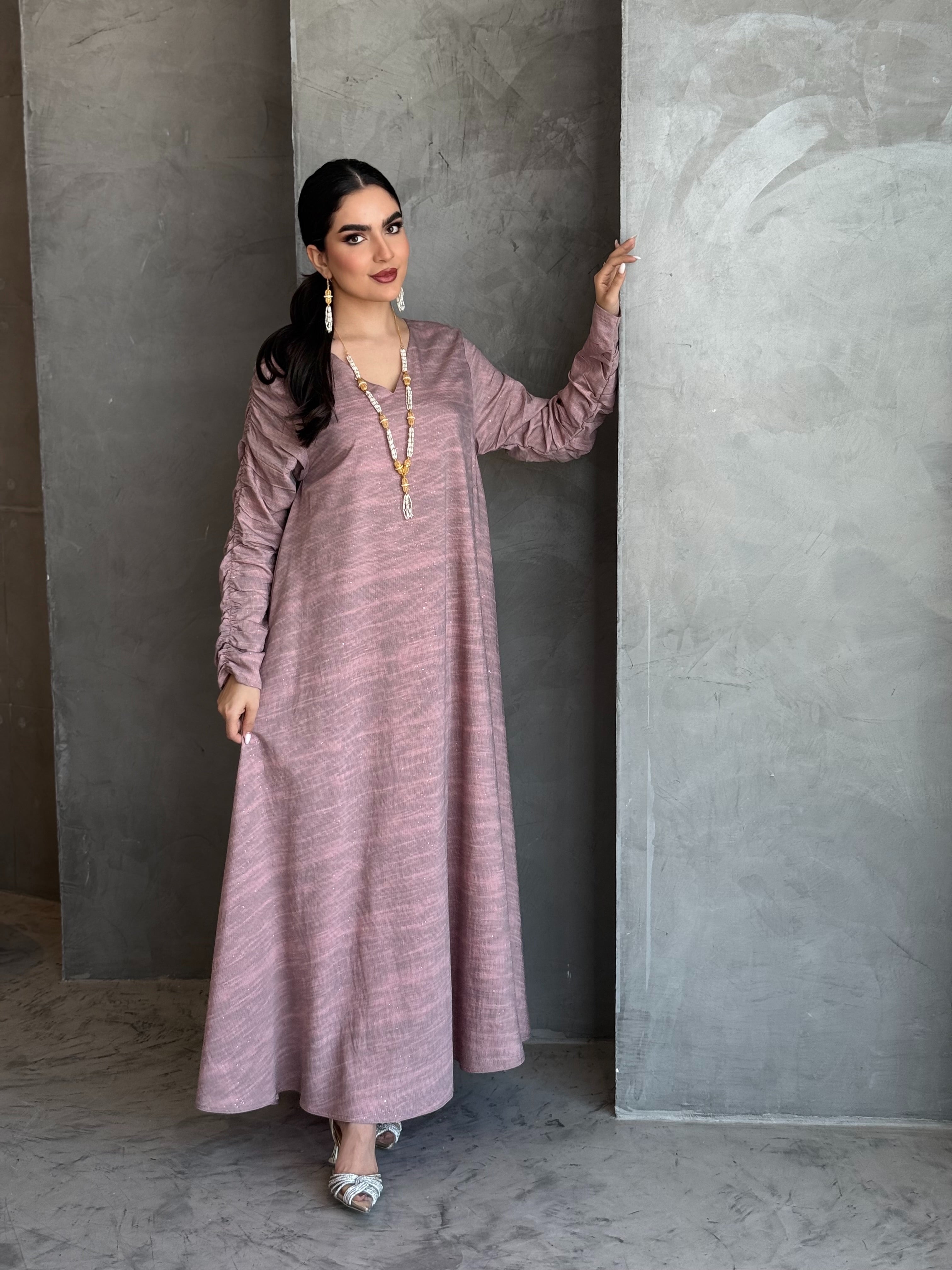 Shine Pink Jalabiya  