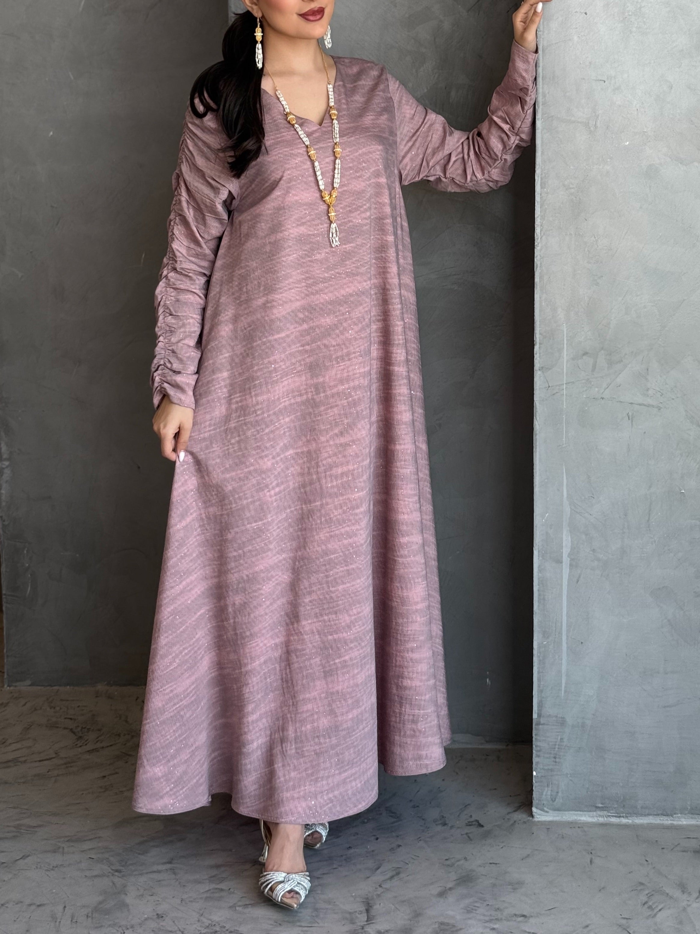 Shine Pink Jalabiya  