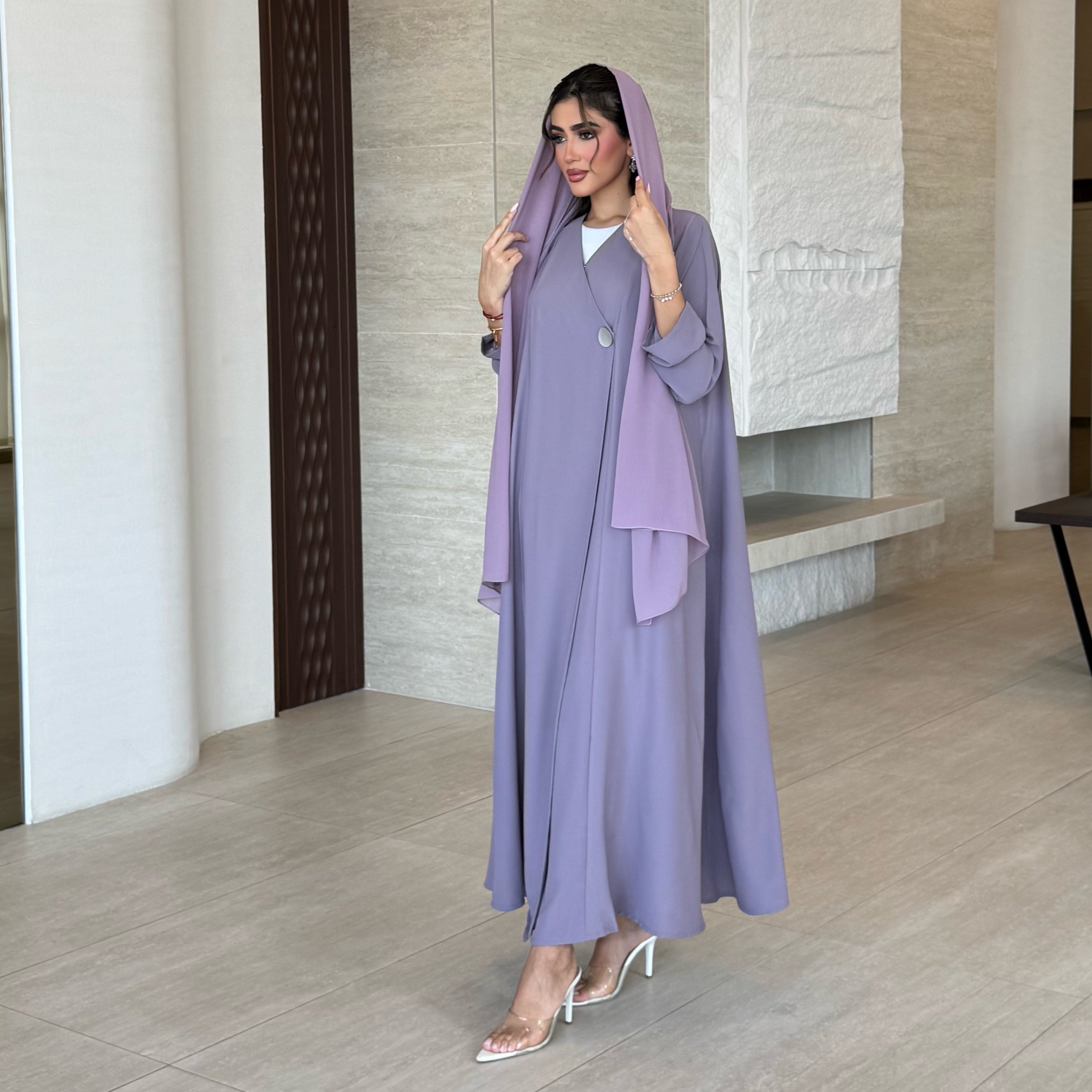 Sher Purple Abaya