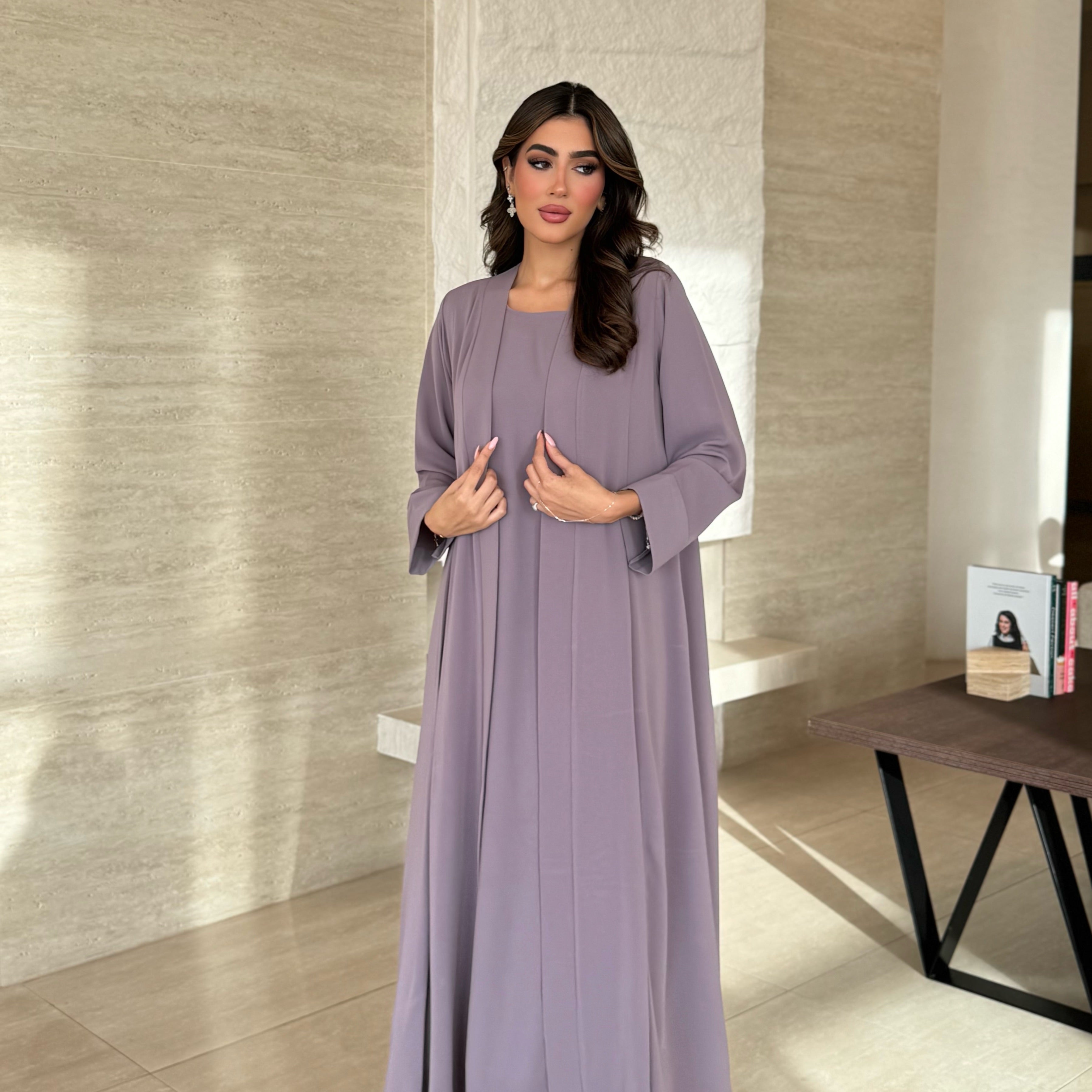 Aziza Purple Abaya