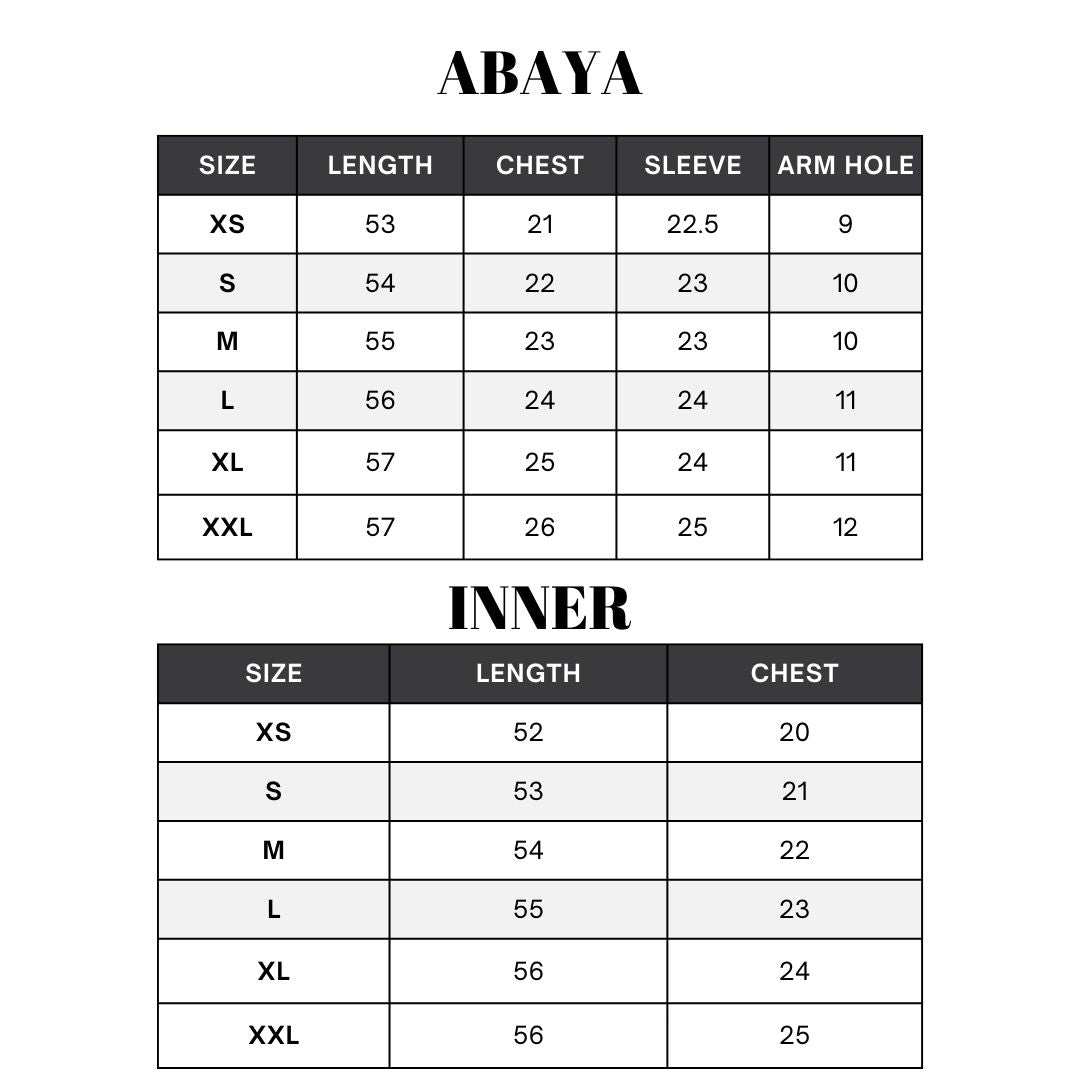 Size chart enlarged