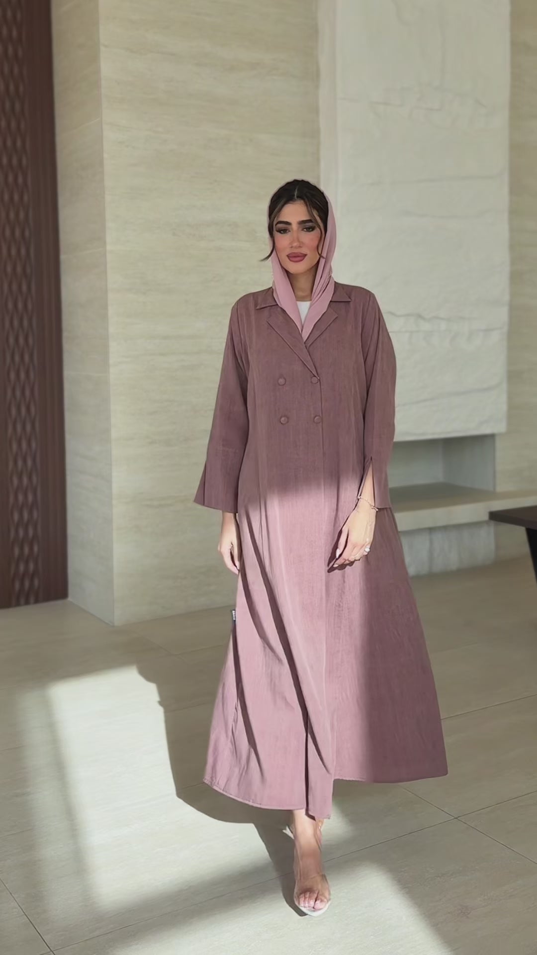 Nawal Dark Pink Abaya