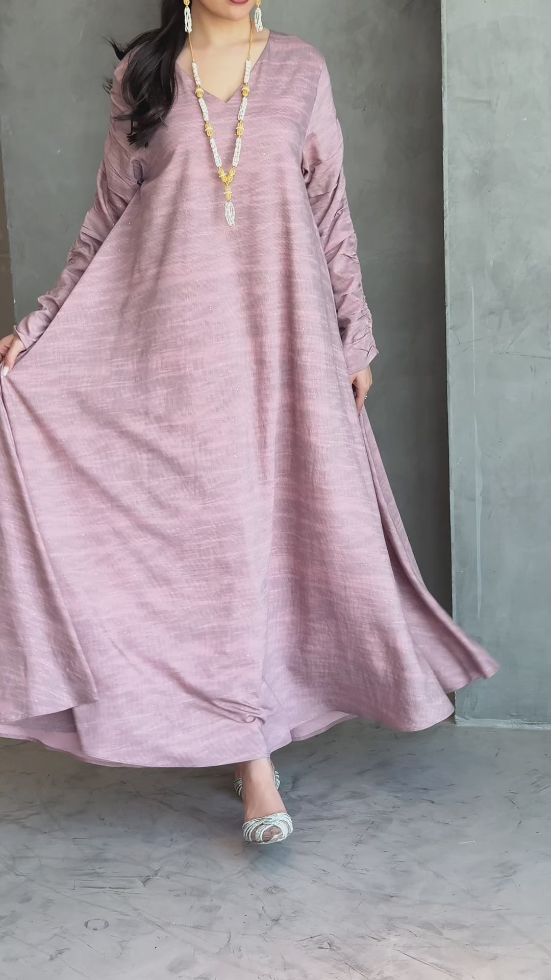 Shine Pink Jalabiya  